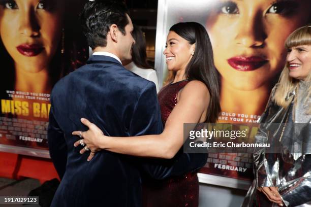 January 30, 2019- Ricardo Abarca and Gina Rodriguez seen at Columbia Pictures presents the World Premiere of MISS BALA at Regal L.A. Live