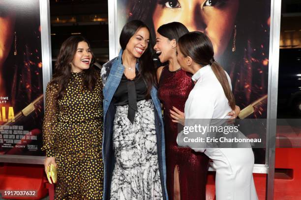 January 30, 2019- America Ferrera, Rosario Dawson, Gina Rodriguez and Eva Longoria seen at Columbia Pictures presents the World Premiere of MISS BALA...
