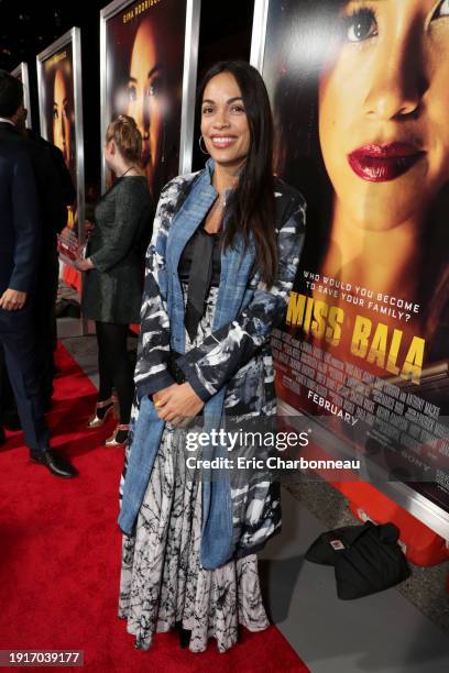 January 30, 2019- Rosario Dawson seen at Columbia Pictures presents the World Premiere of MISS BALA at Regal L.A. Live