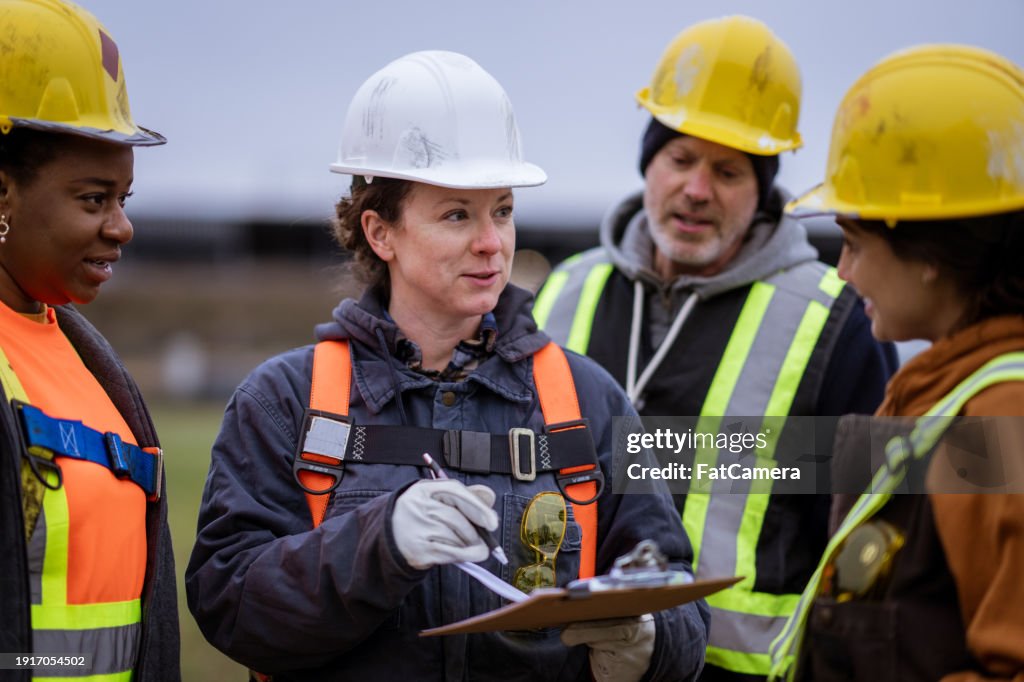 Labourers Planning on Site