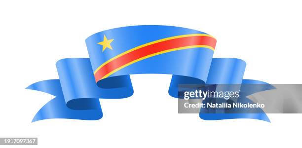 illustrations, cliparts, dessins animés et icônes de agitant le drapeau de la république démocratique du congo. drapeau national agitant sur fond blanc. - kinshasa