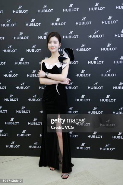 Actress Janice Man attends Hublot event on January 8, 2024 in Shanghai, China.