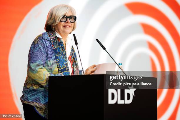 January 2024, Bavaria, Munich: Steffi Czerny, DLD founder, speaks at the Digital Life Design innovation conference. DLD is a conference on internet...