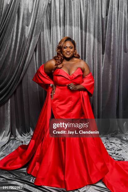 Actor Danielle Brooks is photographed for Los Angeles Times on January 7, 2024 at the 81st Annual Golden Globe Awards held at the Beverly Hilton...
