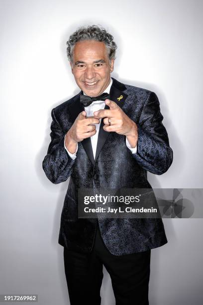 Actor John Ortiz is photographed for Los Angeles Times on January 7, 2024 at the 81st Annual Golden Globe Awards held at the Beverly Hilton Hotel in...