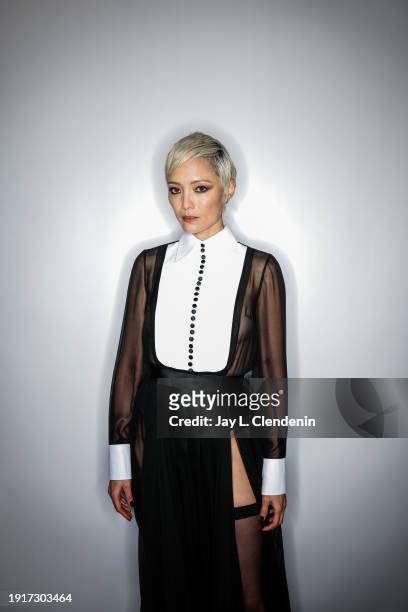 Actor Pom Klementieff is photographed for Los Angeles Times on January 7, 2024 at the 81st Annual Golden Globe Awards held at the Beverly Hilton...
