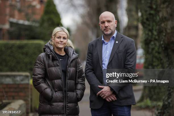 Kathy McAllister who was diagnosed with stage three bowel cancer in 2019, with Cancer Focus chief executive Richard Spratt, at the Cancer Focus...