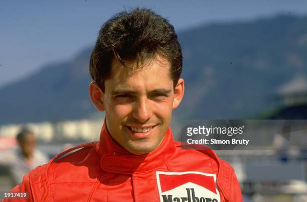 Portrait of Dallara Cosworth driver Alex Caffi of Italy before the Brazilian Grand Prix at the Rio circuit in Brazil. Caffi did not qualify. \...