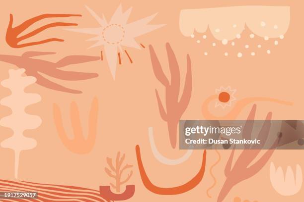 abstract organic pattern - childs drawing stock illustrations