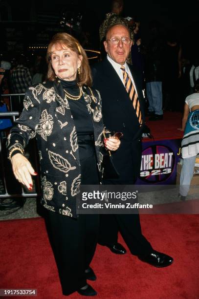 American actress Katherine Helmond and American music executive Clive Davis attend the Westwood premiere of 'Soul Food', held at the Mann Village...