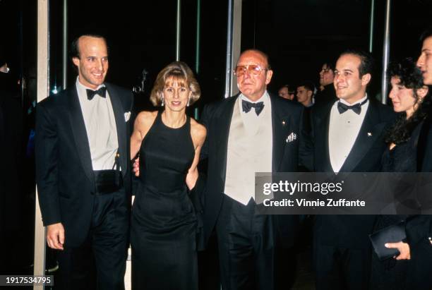 American music executive Clive Davis , wearing a tuxedo and bow tie, among guests attending the 10th Annual American Cinema Awards, held at the...