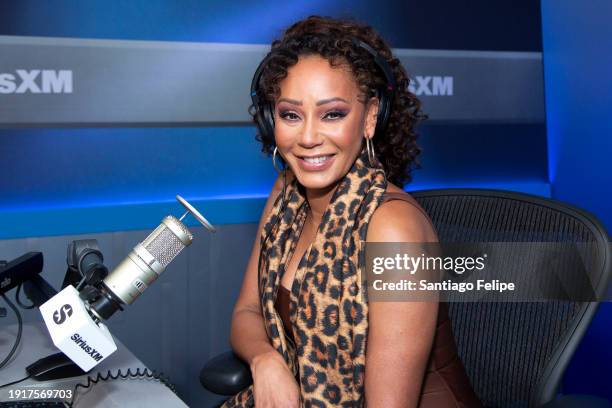 Mel B visits SiriusXM Studios on January 08, 2024 in New York City.