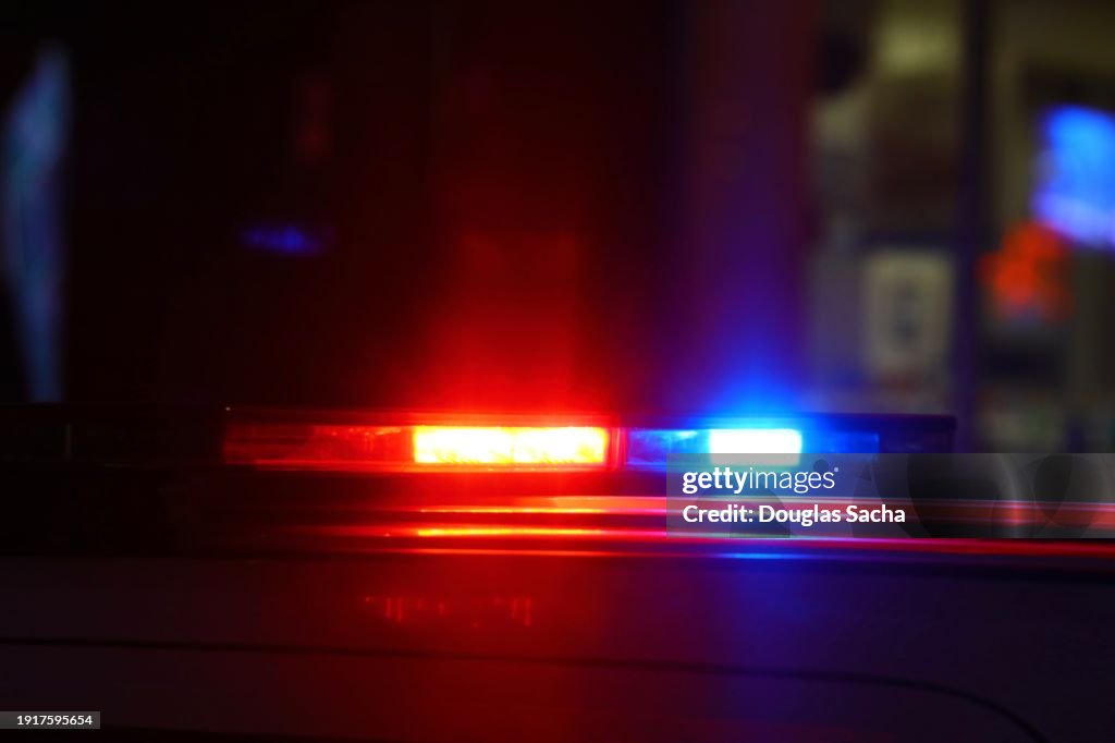 Police vehicle during a drug stop