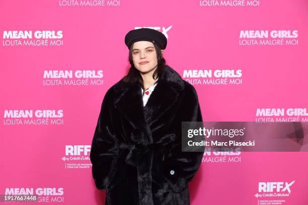 Stéphanie Sokolinski aka Soko attends "Mean Girls" Paris Premiere at Le Grand Rex on January 08, 2024 in Paris, France.