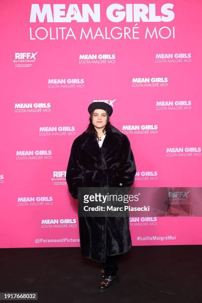 Stéphanie Sokolinski aka Soko attends "Mean Girls" Paris Premiere at Le Grand Rex on January 08, 2024 in Paris, France.