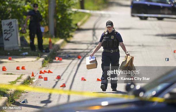 Police and crime scene investigators were on the scene collecting evidence where three people died and five were injured following a shooting early...