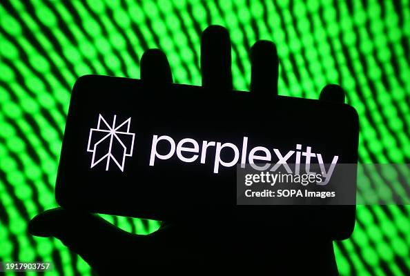 In this photo illustration, Perplexity AI logo is seen on a... News ...