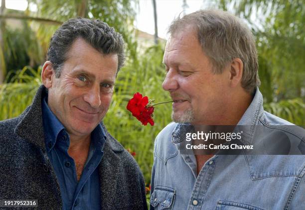 Actors Paul Michael Glaser and David Soul are photographed for Los Angeles on February 27, 2004 in Beverly Hills, California. PUBLISHED IMAGE. CREDIT...