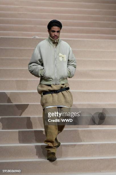 Model on the runway at Magliano Men's Fall 2024 held on January 10, 2024 in Florence, Italy.