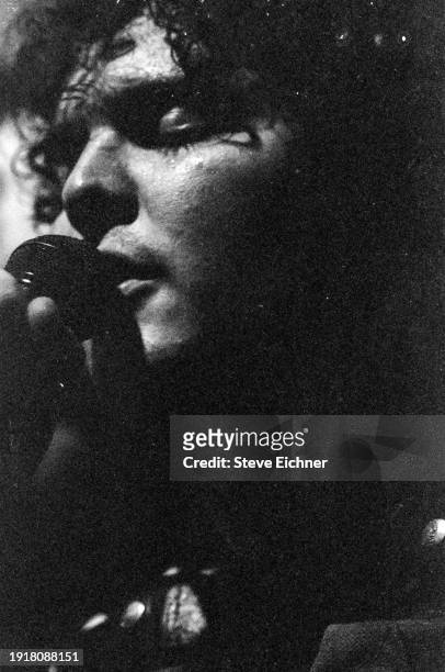 Close-up of American Rock musician John Popper, of the band Blues Traveler, performs on stage at the Cheyenne Social Club, New York, New York, August...