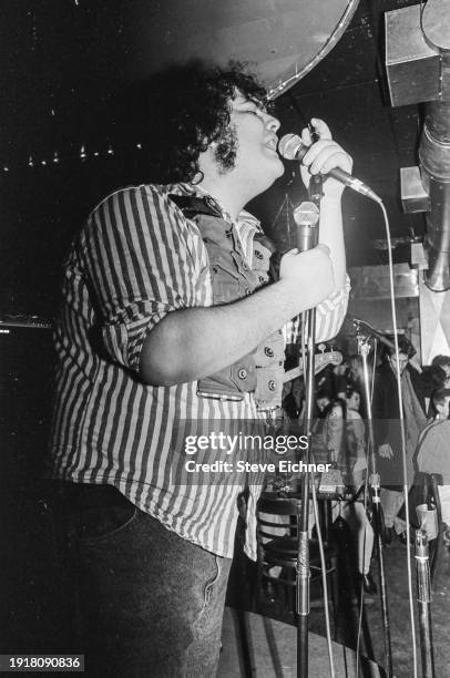 American Rock musician John Popper performs on stage, with the band Blues Traveler, at Mondo Perso, New York, New York, March 10, 1990.