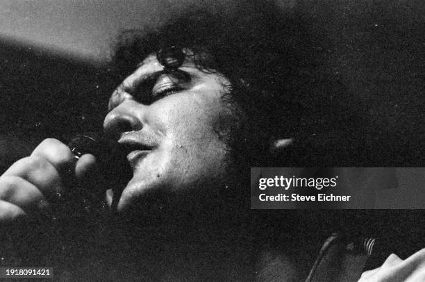 Close-up of American Rock musician John Popper, of the band Blues Traveler, performs on stage at the Cheyenne Social Club, New York, New York, August...