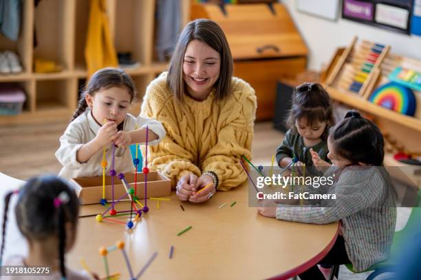 working together - preschool stock pictures, royalty-free photos & images