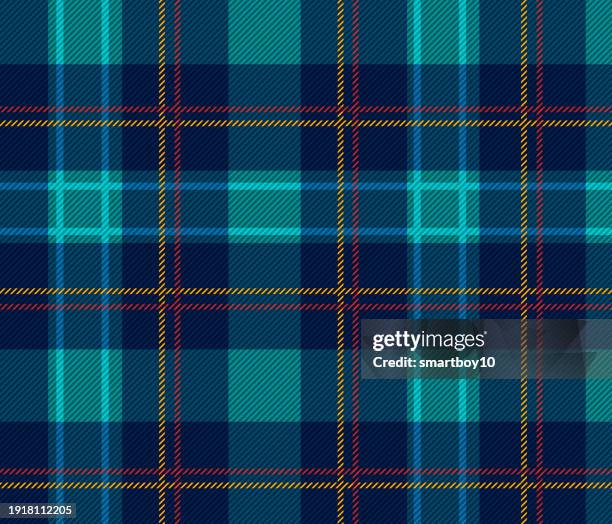 tartan- oder karomuster - schottenkaro stock-grafiken, -clipart, -cartoons und -symbole