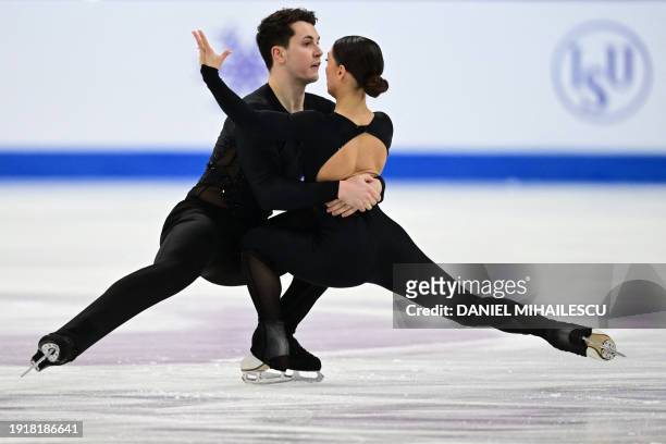 Britain's Anastasia Vaipan-Law and Luke Digby perform during the pairs' free skating program of the ISU European Figure Skating Championships 2024 in...