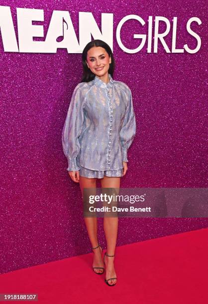 Amber Davies attends the UK Gala Screening of "Mean Girls" at The Ham Yard Hotel on January 11, 2024 in London, England.