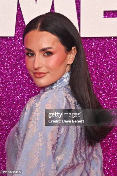 Amber Davies attends the UK Gala Screening of "Mean Girls" at The Ham Yard Hotel on January 11, 2024 in London, England.