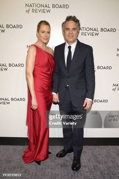 Sunrise Coigney and Mark Ruffalo at The National Board of Review Awards Gala held at Cipriani 42nd St on January 11, 2024 in New York, New York.