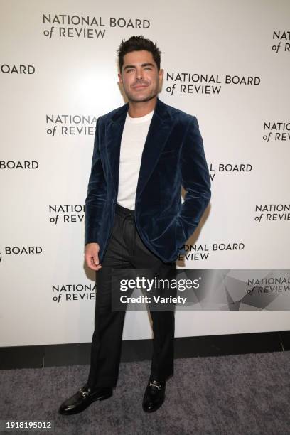 Zac Efron at The National Board of Review Awards Gala held at Cipriani 42nd St on January 11, 2024 in New York, New York.