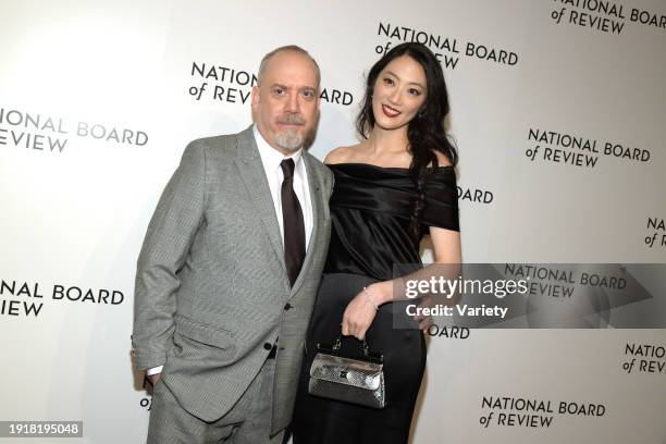 Paul Giamatti and Clara Wong at The National Board of Review Awards Gala held at Cipriani 42nd St on January 11, 2024 in New York, New York.