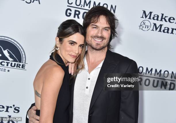 Nikki Reed and Ian Somerhalder at the "Common Ground" Los Angeles Special Screening held at the Samuel Goldwyn Theater on January 11, 2024 in Beverly...
