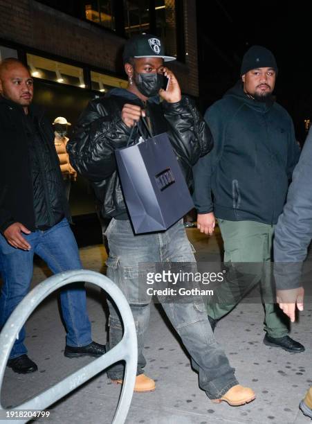 Lil Nas X is seen on January 08, 2024 in New York City.
