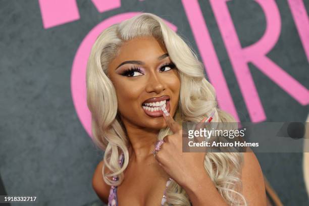 Megan Thee Stallion attends the "Mean Girls" premiere at AMC Lincoln Square Theater on January 08, 2024 in New York City.