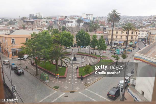 echaurren square - valparaíso chili stockfoto's en -beelden