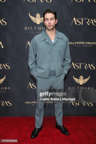 Chace Crawford attends the 2024 Astra TV Awards at Millennium Biltmore Hotel Los Angeles on January 08, 2024 in Los Angeles, California.