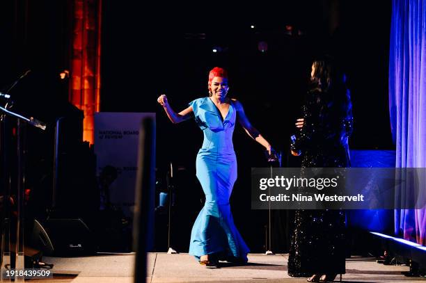 Teyana Taylor and A.V. Rockwell at The National Board of Review Awards Gala held at Cipriani 42nd St on January 11, 2024 in New York, New York.