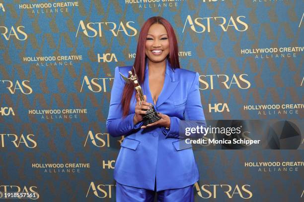 Garcelle Beauvais, winner of the Best Broadcast Network or Cable Live-Action Television Movie award for "Black Girl Missing", poses in the press room...