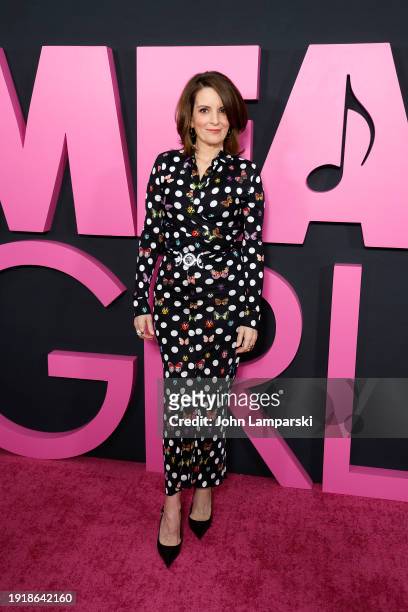 Tina Fey attends the "Mean Girls" New York premiere at AMC Lincoln Square Theater on January 08, 2024 in New York City.