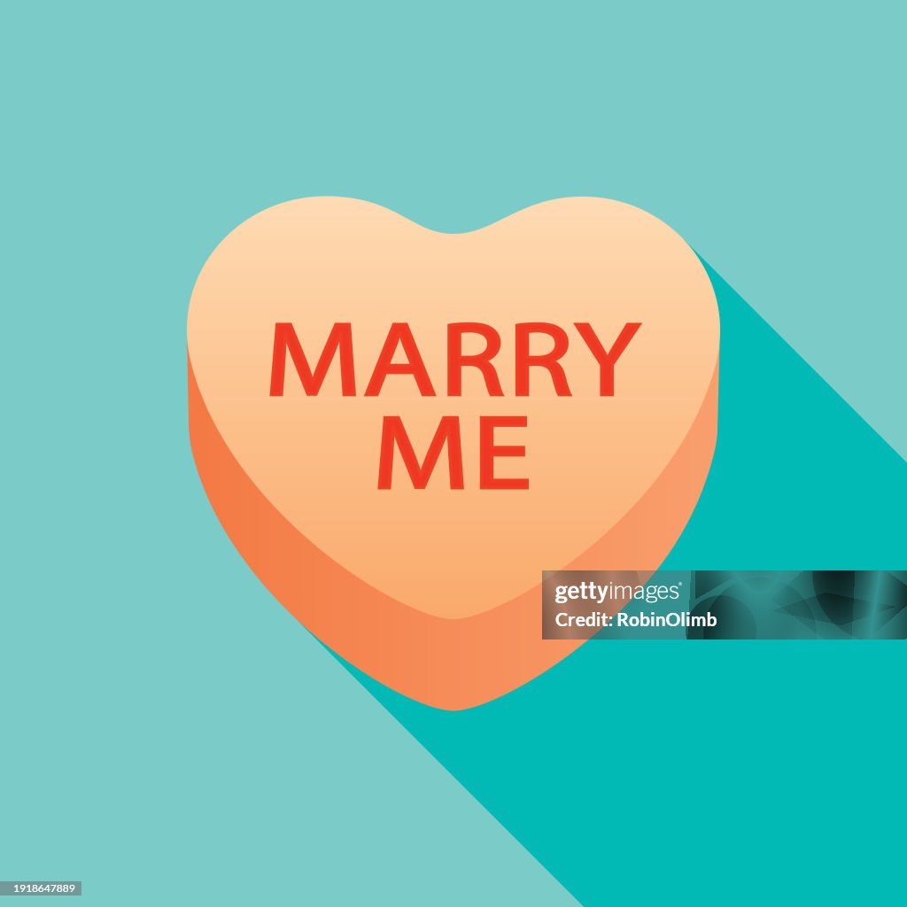 Marry Me Valentine Candy Heart Icon