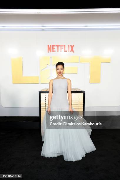 Gugu Mbatha-Raw attends Netflix's LIFT Premiere Event at Jazz at Lincoln Center in New York City on January 08, 2024 in New York City.