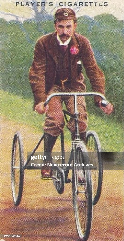 Collectible cigarette card, Cycling series, 1939