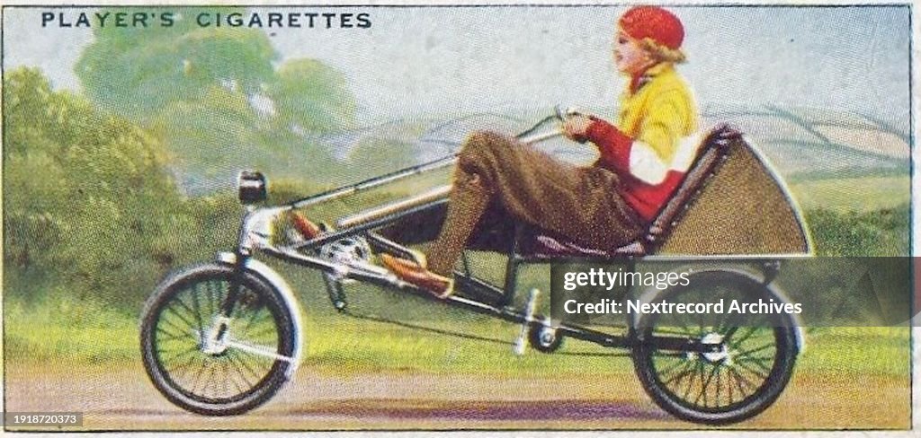 Collectible cigarette card, Cycling series, 1939