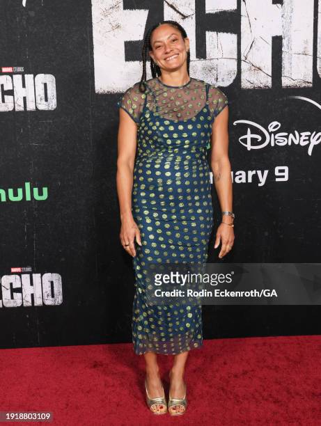 Kira Kelly attends the Marvel Studios "Echo" launch event at Regency Village Theatre on January 08, 2024 in Los Angeles, California.