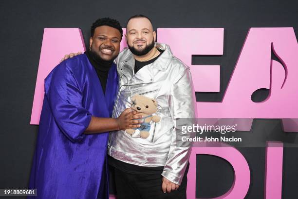 Jaquel Spivey and Daniel Franzese attend the Global Premiere of "Mean Girls" at the AMC Lincoln Square Theater on January 08 in New York, New York.