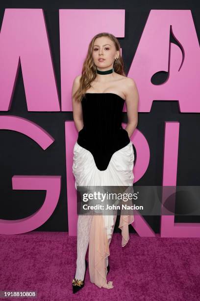 Bebe Wood attends the Global Premiere of "Mean Girls" at the AMC Lincoln Square Theater on January 08 in New York, New York.