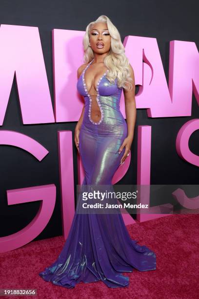 Megan Thee Stallion attends the Global Premiere of "Mean Girls" at the AMC Lincoln Square Theater on January 08 in New York, New York.